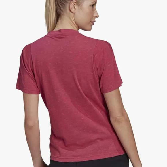 NWT adidas womens Win 2.0 Tee Wild Pink Melange X-Small - Picture 2 of 8